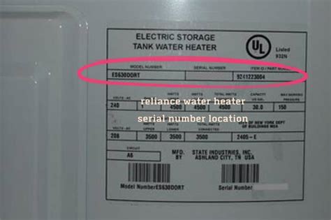 water heater serial number lookup.